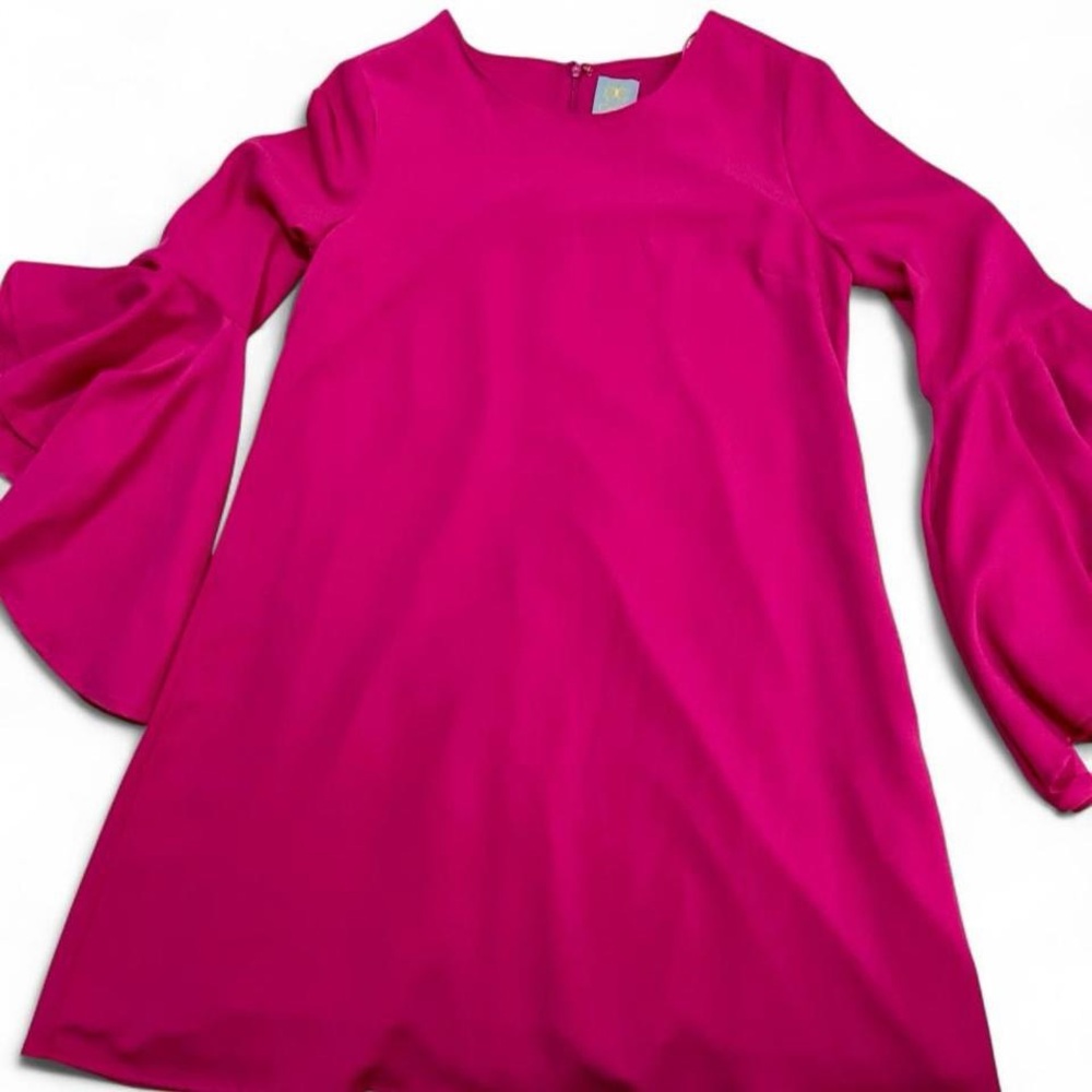 CeCe Fuchsia Dress with Bell Sleeves